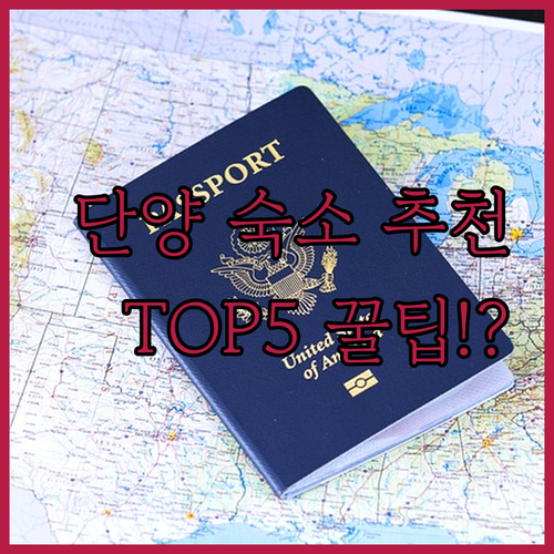 단양 숙소 추천 TOP 5 여행 목적별 위치 장점 및 예약 정보 총정리